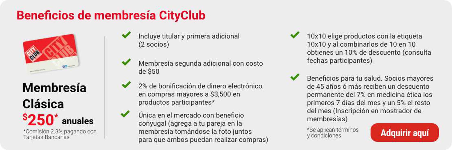 Membresías City Club