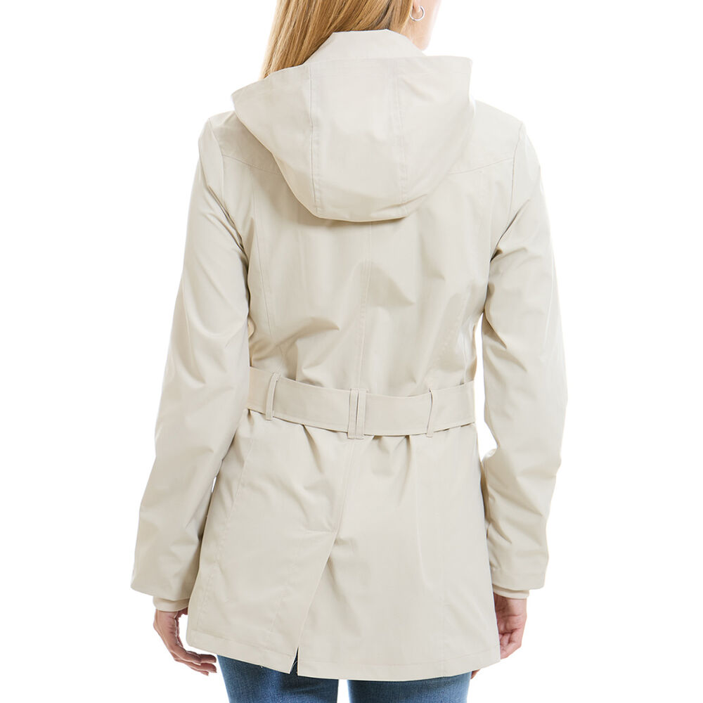 Gabardina Con Botones Cruzados Beige Talla EG Ann Miller image number 1