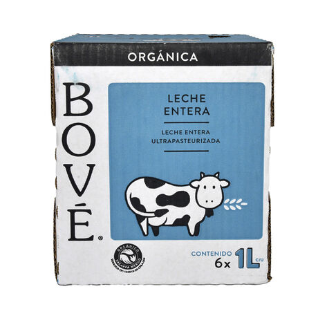 Leche UHT Entera Org&aacute;nica Bove 6 / 1 L