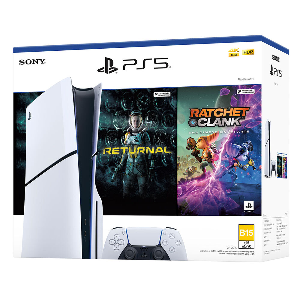 Consola PlayStation 5 Est&aacute;ndar Bundle Ratchet & Clank: Rift Apart, Returnal blanco image number 1