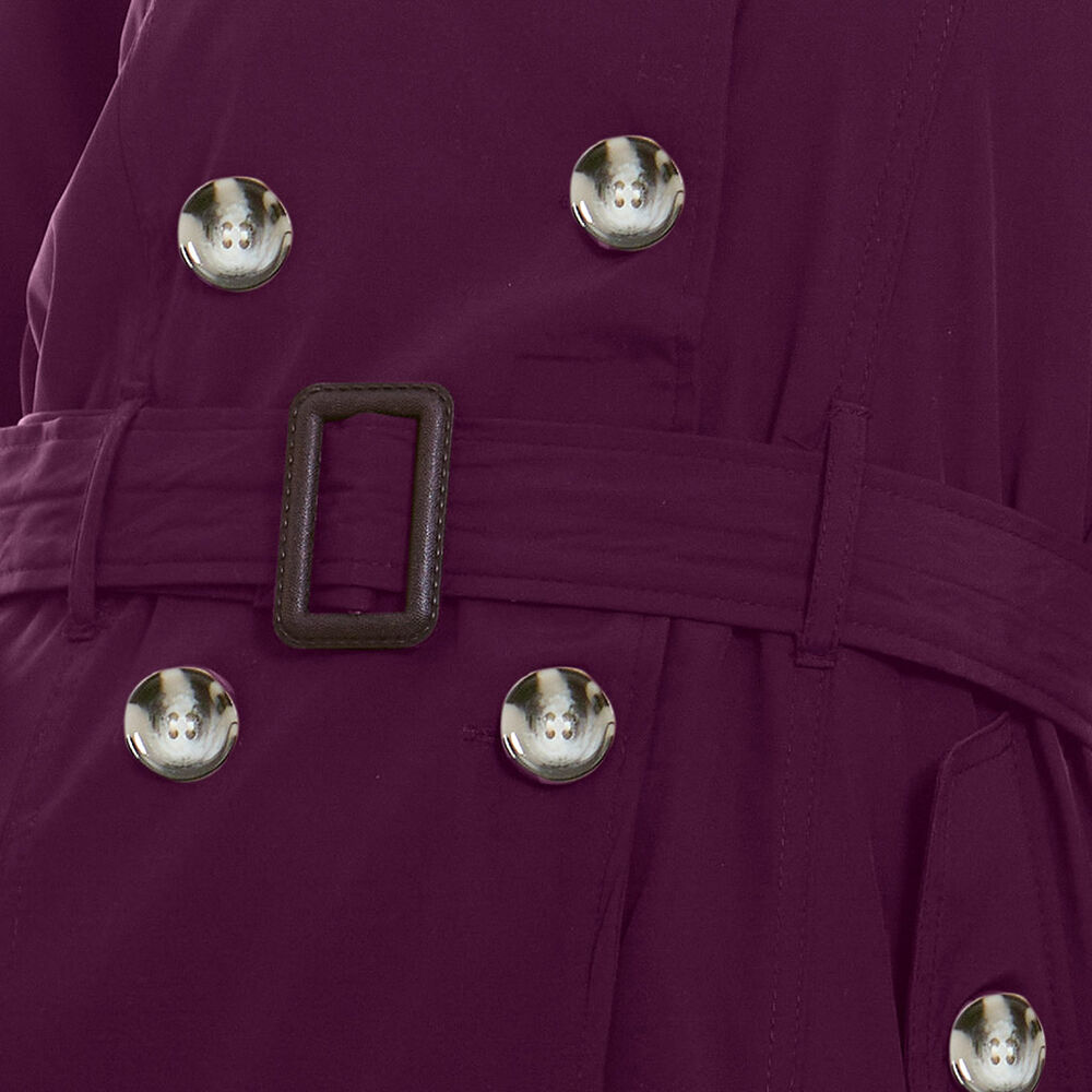 Gabardina Con Cinturon Rojo Talla M Ann Miller image number 2