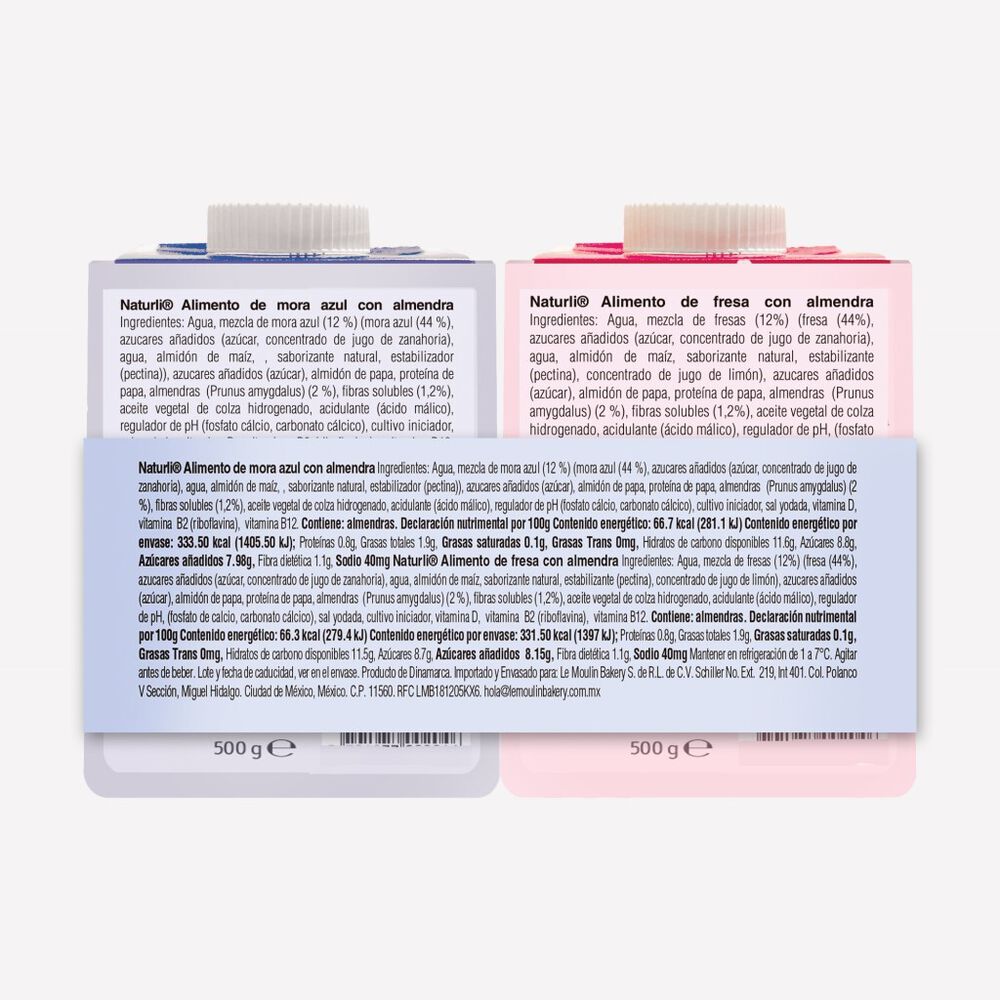 Yoghurt Vegano Fresa y Moras Naturli 2/500 ml image number 1