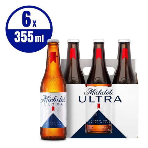 Cerveza Clara Michelob Ultra Superior 6 Pack Botellas 355 ml