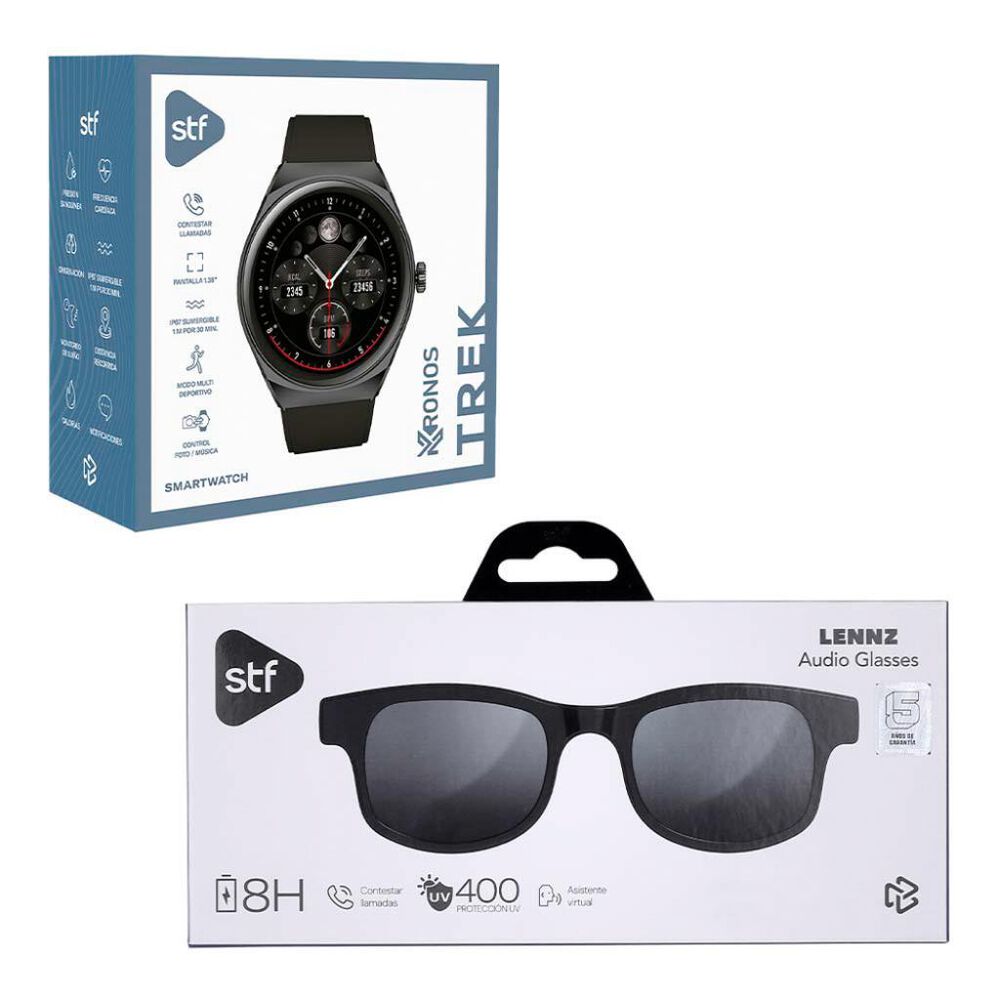 Combo Lennz + Reloj Inteligente Kronoz Tek STF Negro image number 4