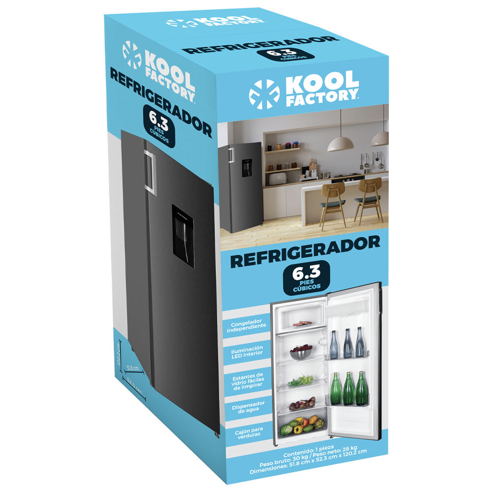 Refrigerador 6.3 pies Kool Factory Silver image number 3