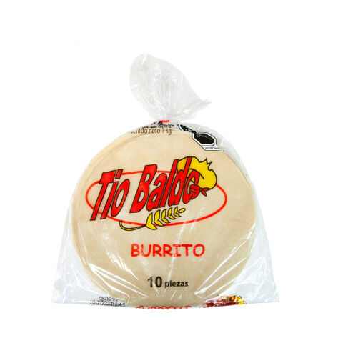 Tortilla de Harina Cruda Mega Burro T&iacute;o Baldo 1kg