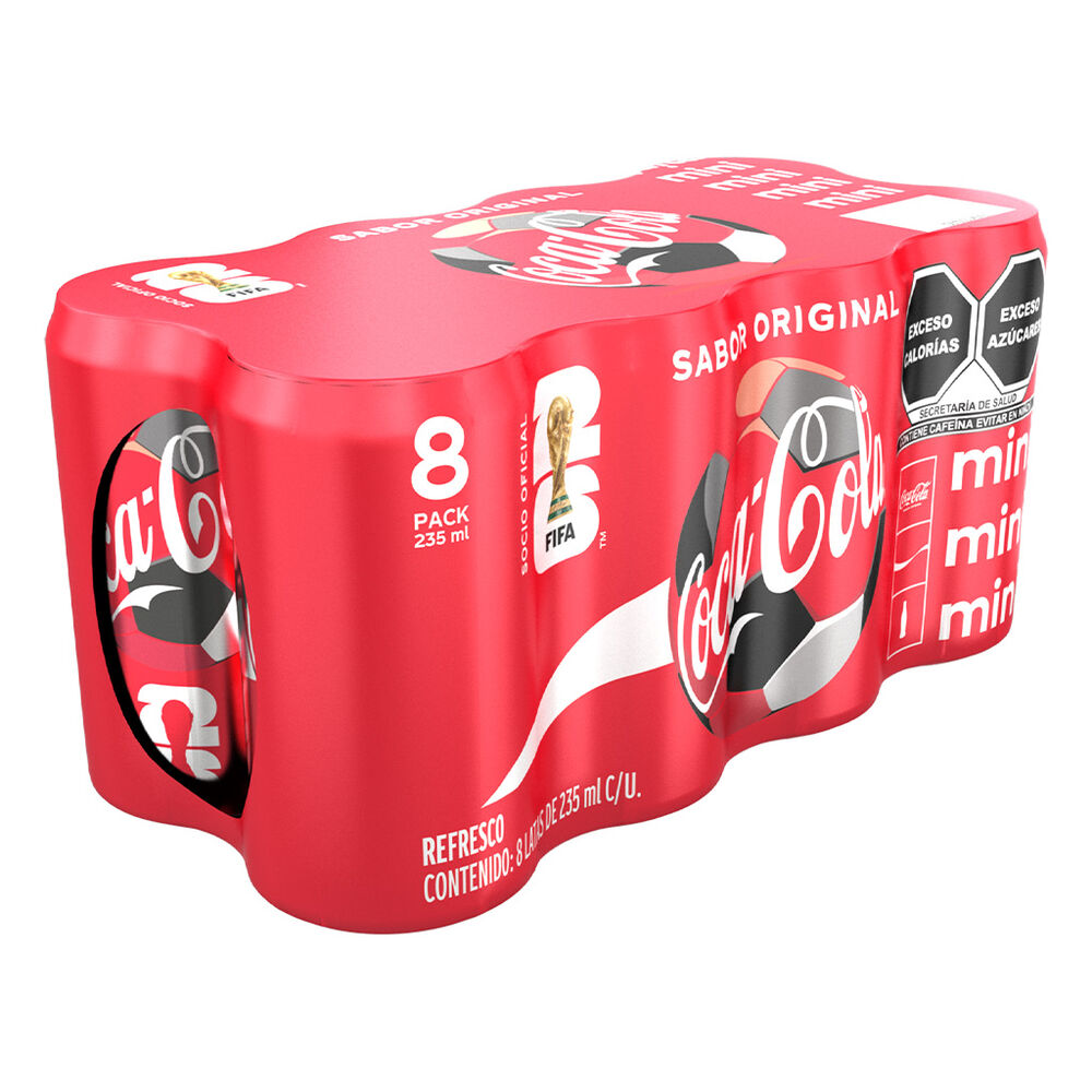 Refresco Coca Cola 8 Pack Lata 235 ml image number 2