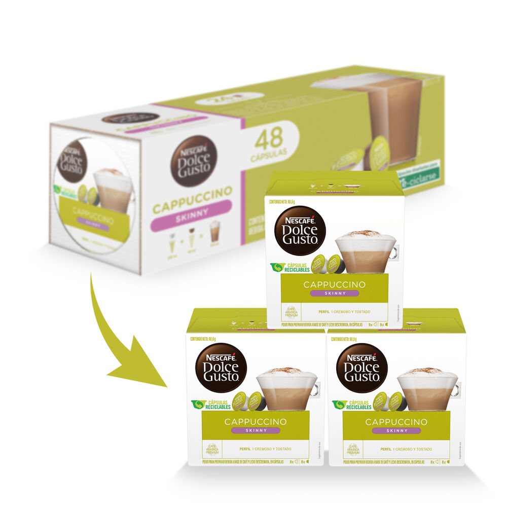 C&aacute;psulas para Caf&eacute; Cappuccino Skinny Nescaf&eacute; Dolce Gusto 48 pzas image number 1