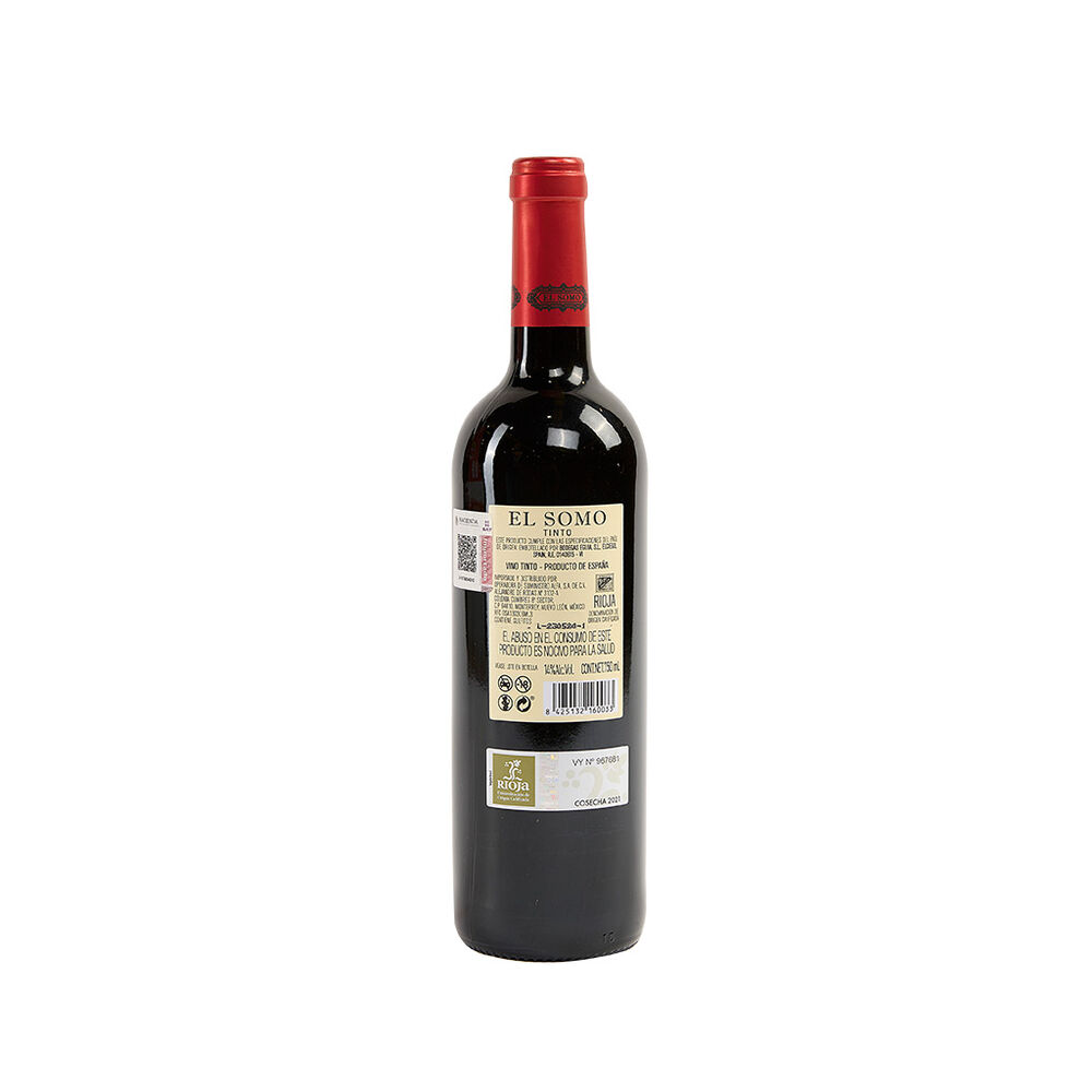 Vino Tinto El Somo Muriel Tempranillo 750 ml image number 1