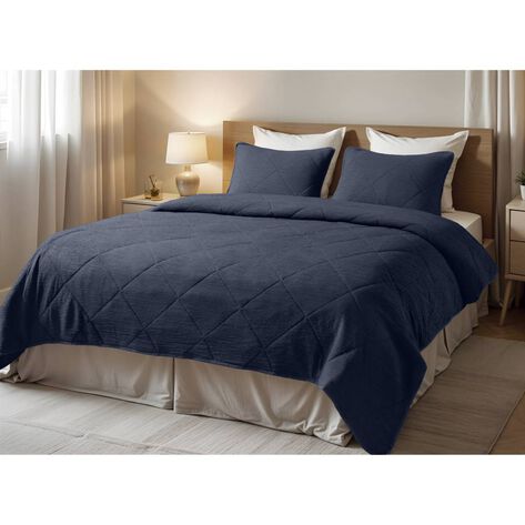 Quilt Rombos King Navy Member&acute;s Choice