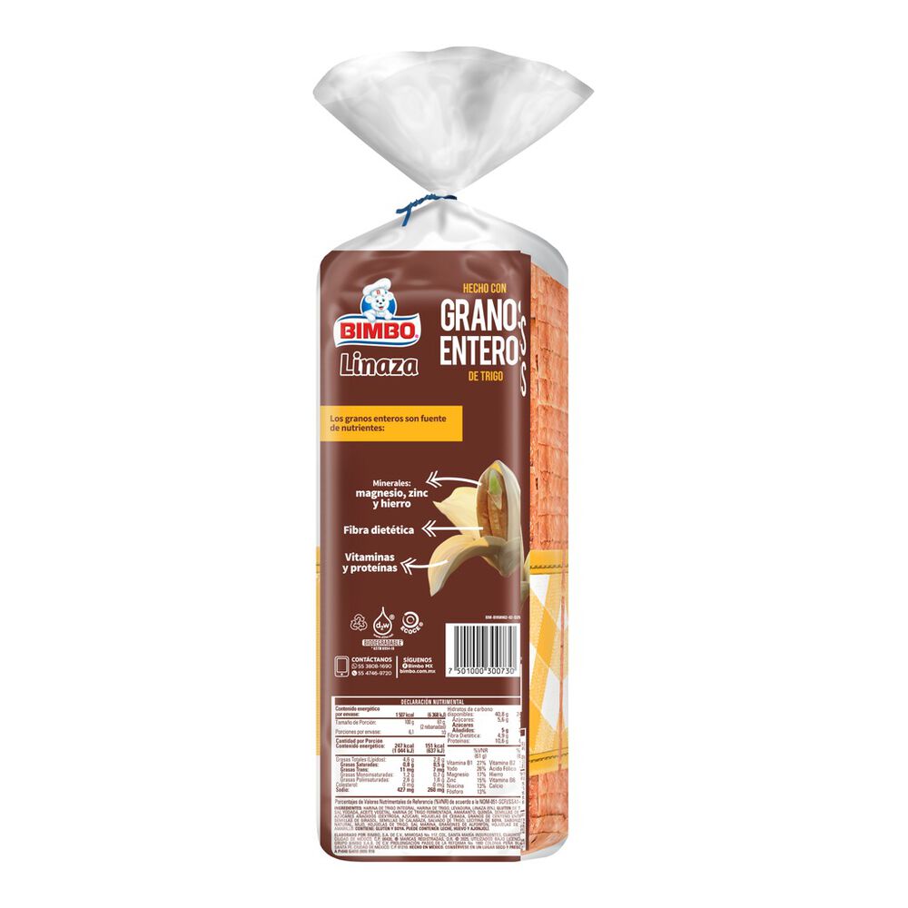 Pan en Barra Linaza Bimbo Grande 540 g image number 1
