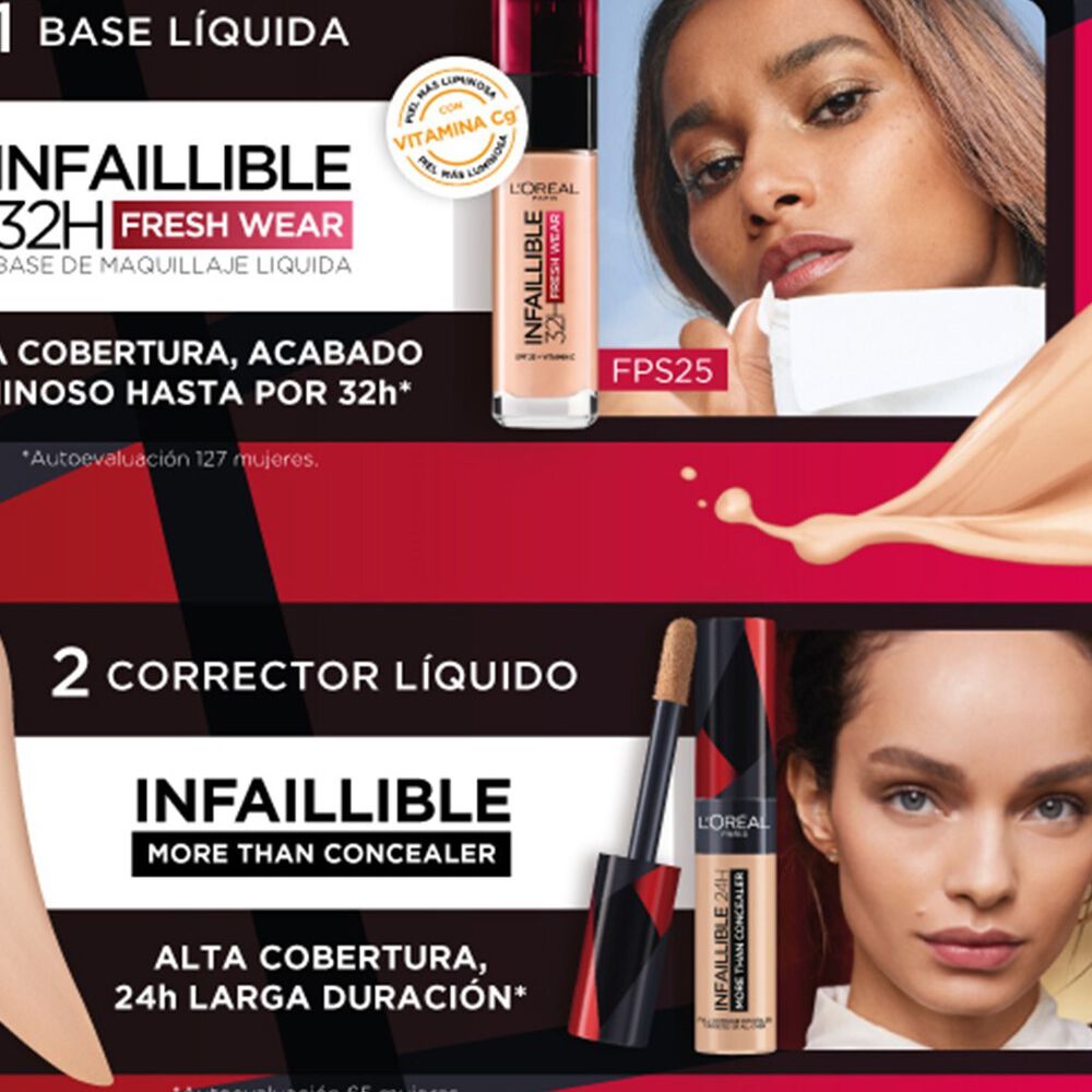 MAQUILLAJE TONO CLARO LOREAL 2 PIEZAS image number 1