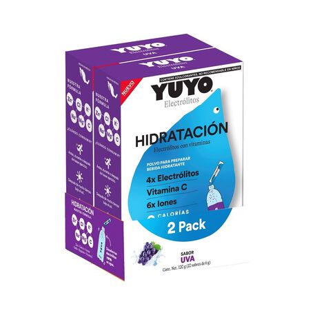 Bebida hidratante YuYo Uva 2 Pack