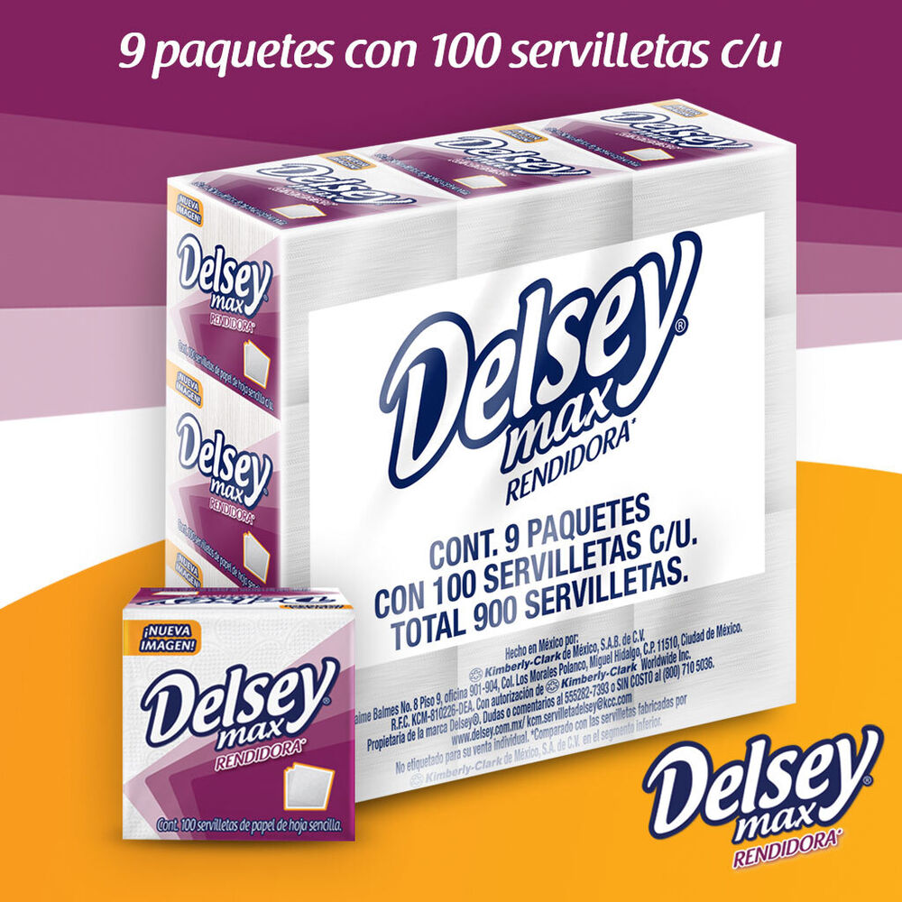 Servilleta Delsey Max 9 paquetes / 100 hojas image number 1