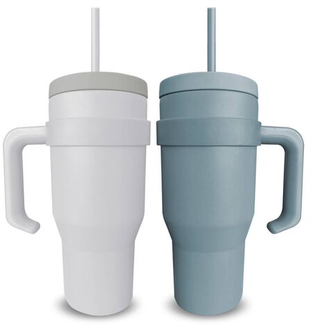 2 Pack Termos 946 ml Blanco/Azul Members Choice