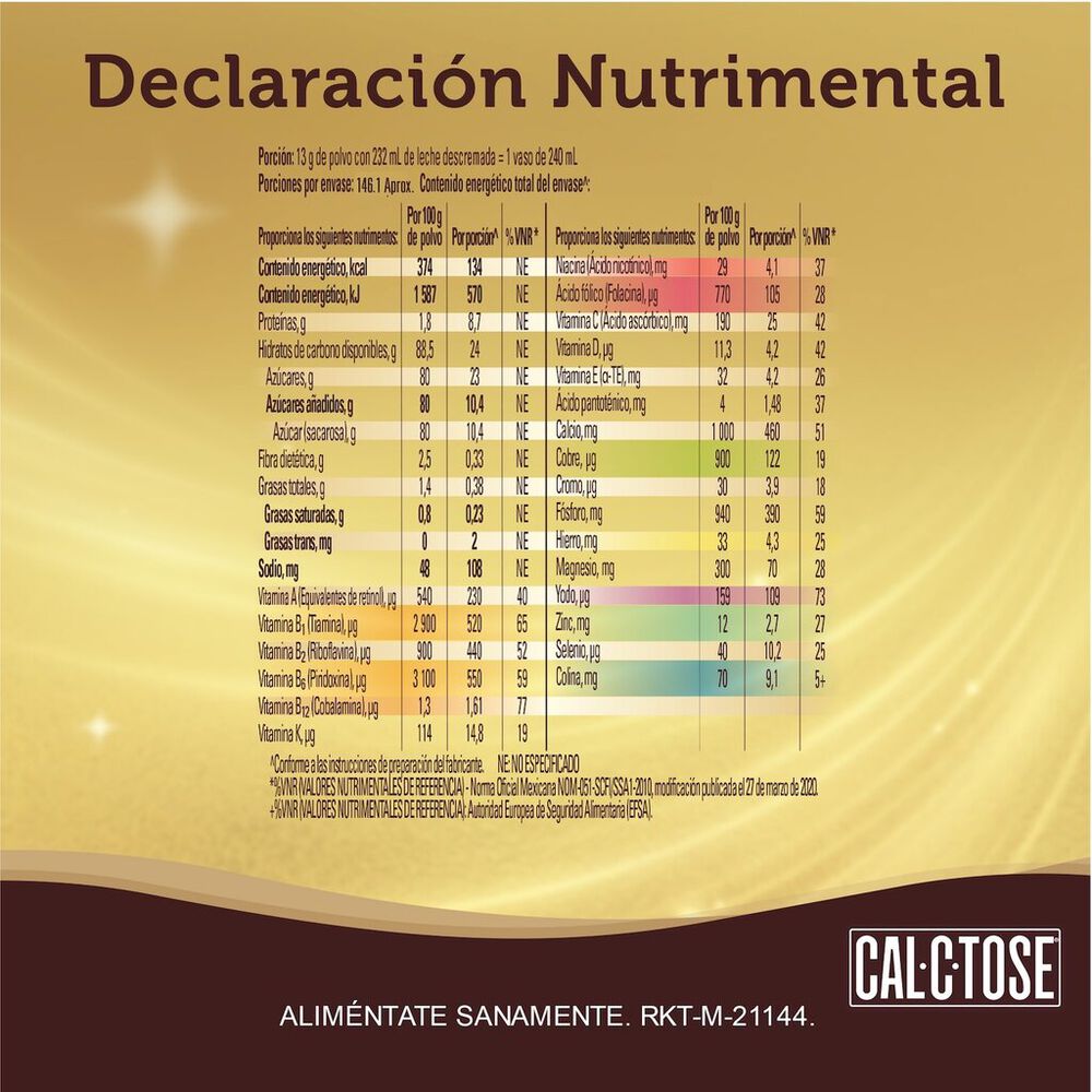 Chocolate en Polvo Cal-C-Tose  1.9 Kg image number 3