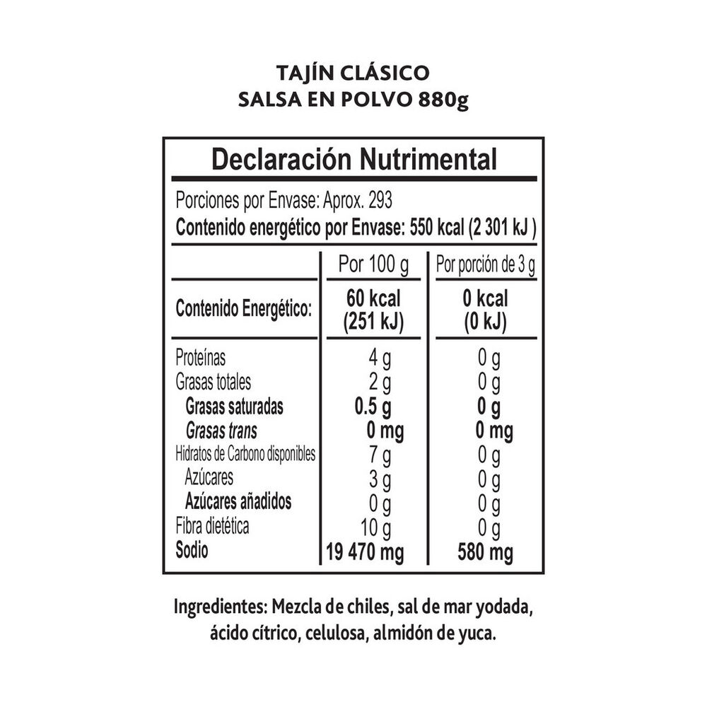 Chile en Polvo Tajin 1/880 G image number 2