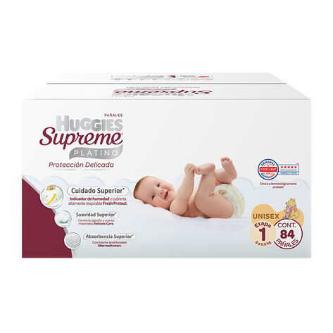 Pa&ntilde;al Etapa 1 Huggies Supreme Platino 84 pzas