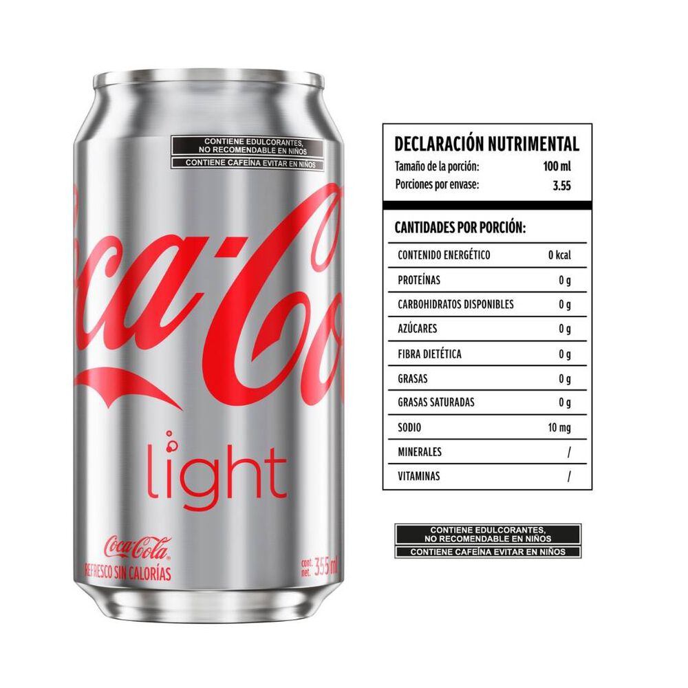 Refresco Coca Cola Light 355 ml image number 2