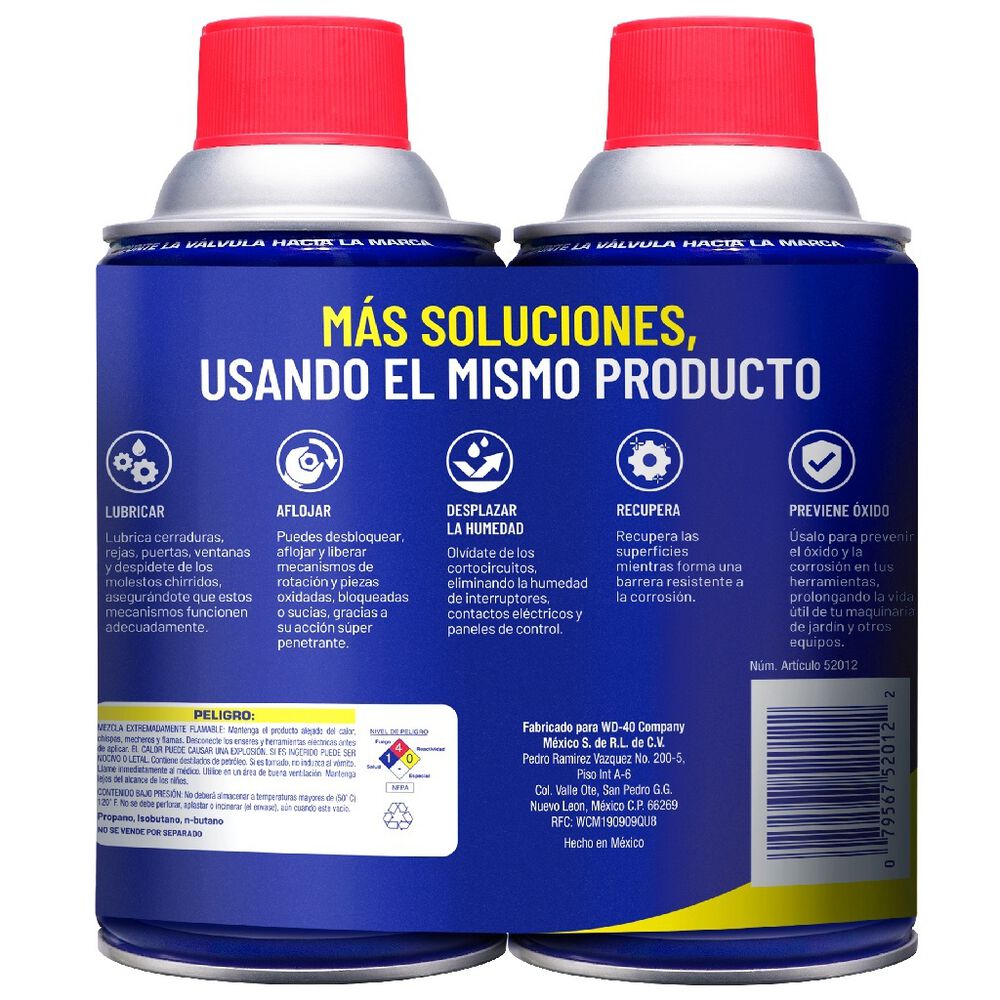 Lubricante WD-40 2pzas image number 1
