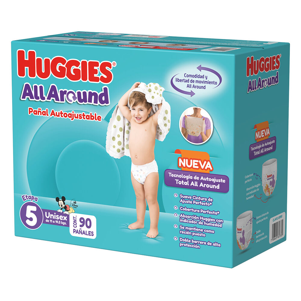 Pa&ntilde;al All Around Etapa 5 Huggies 90 pzas image number 1