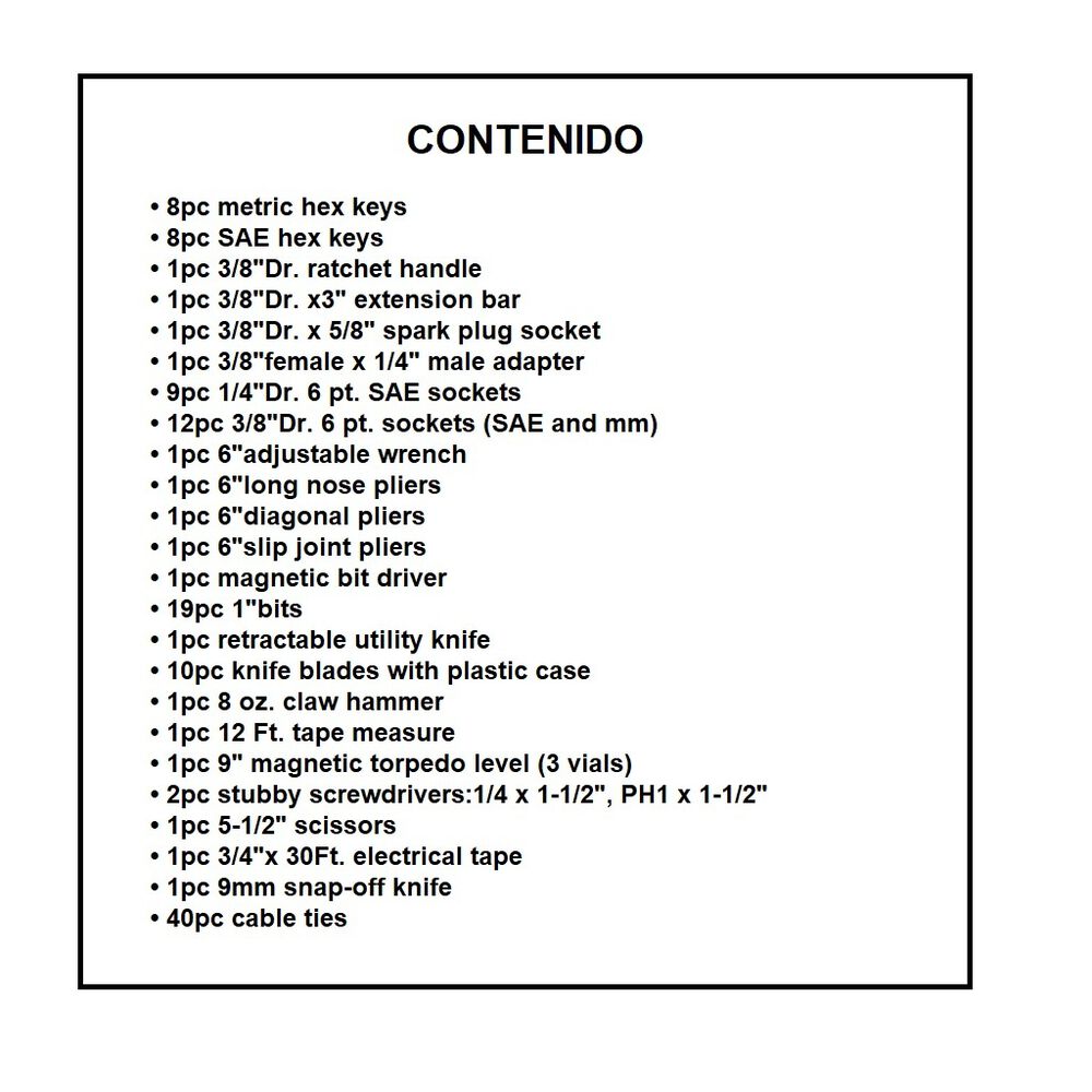 Set de Herramientas de Trabajo 125 pcs WP image number 1