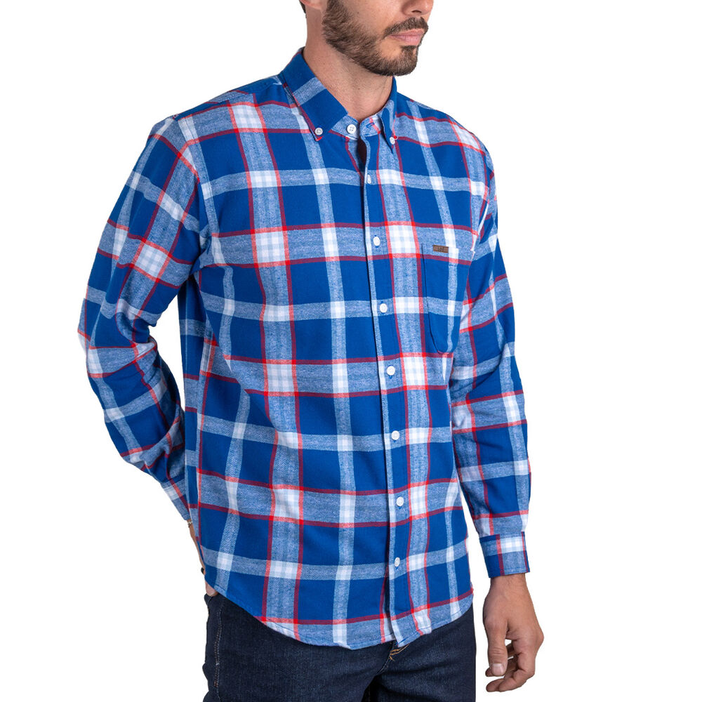 Camisa de Franela Manga Larga Cuadros Azul M Lee image number 2