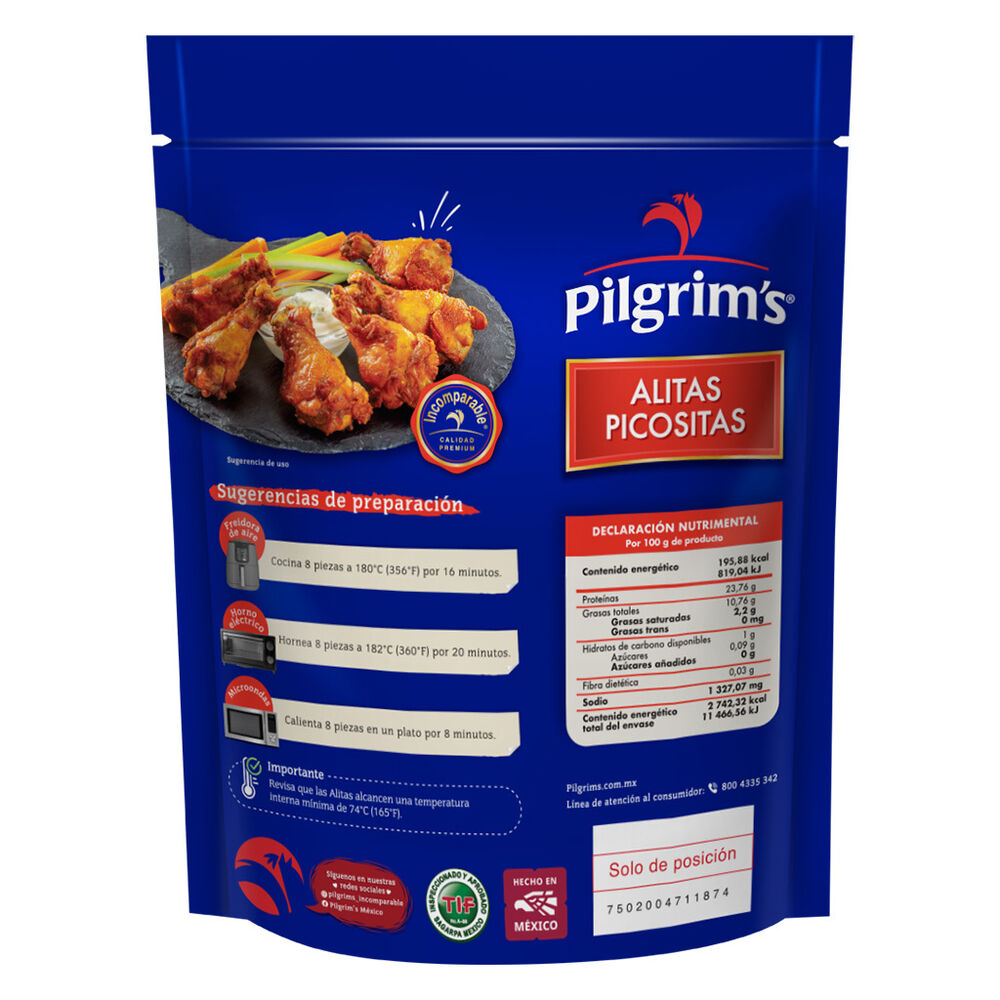Alitas Picositas Pilgrims 1.4 Kg image number 1