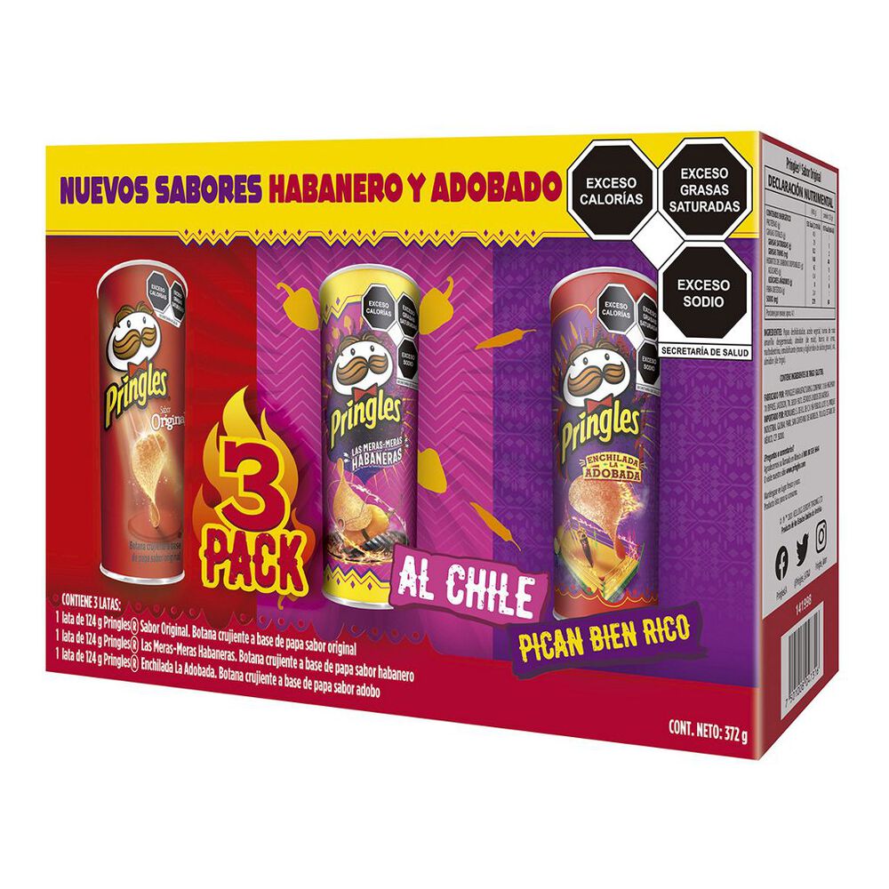Papas Mix Spicy Pringles 3/124 g image number 1