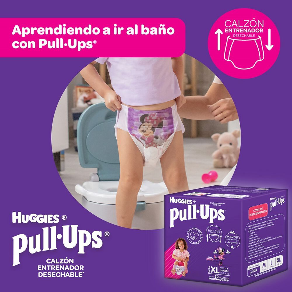 Pa&ntilde;al Entrenador Pull Ups Huggies 50 pzas image number 2