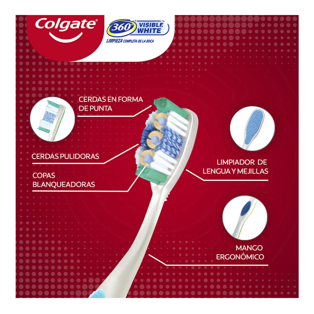 Cepillo Dental Visible White Colgate 8 pzas image number 2