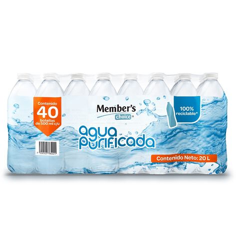 Agua Purificada Members Choice  40/500 ml USA