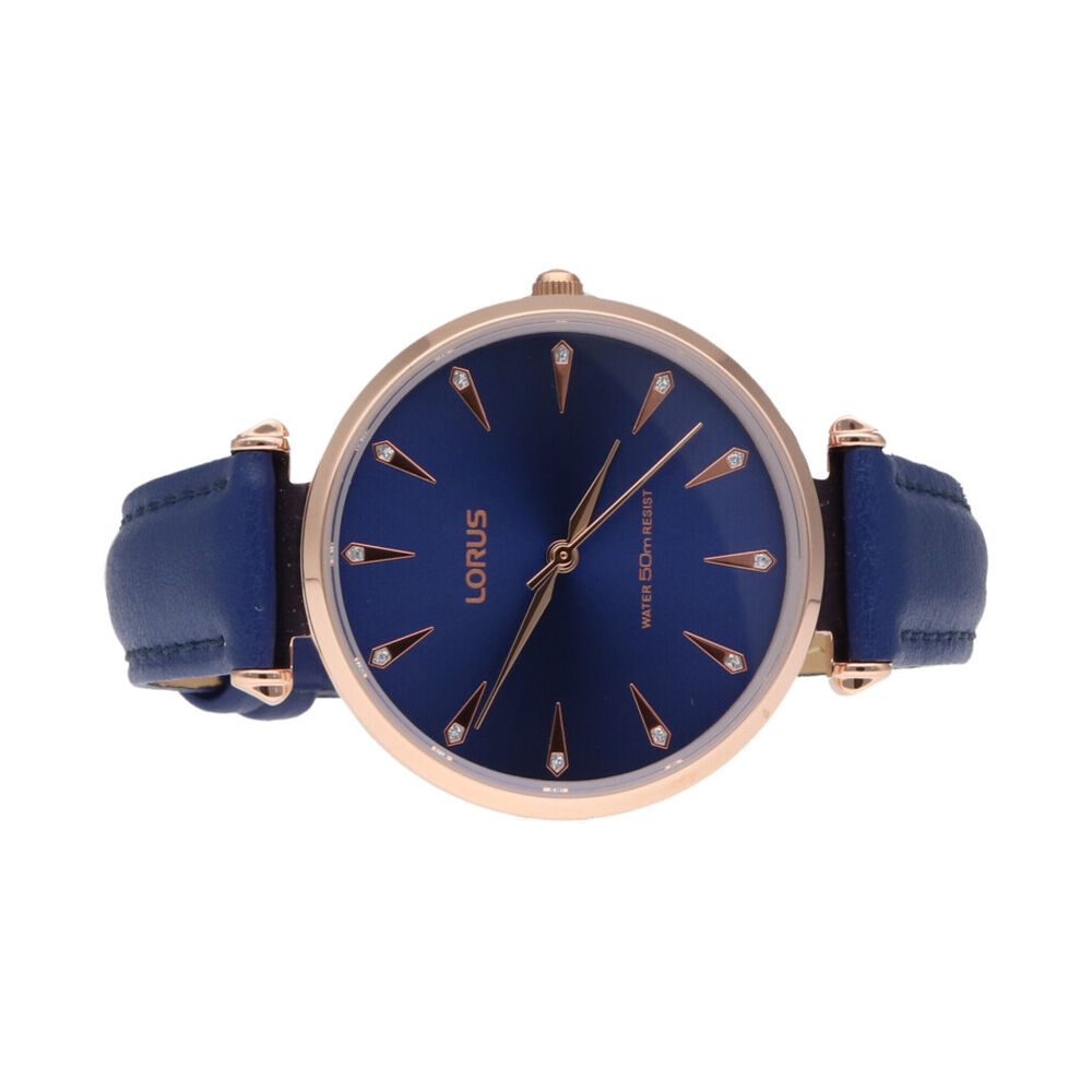Reloj para dama Lorus cuarzo azul image number 3