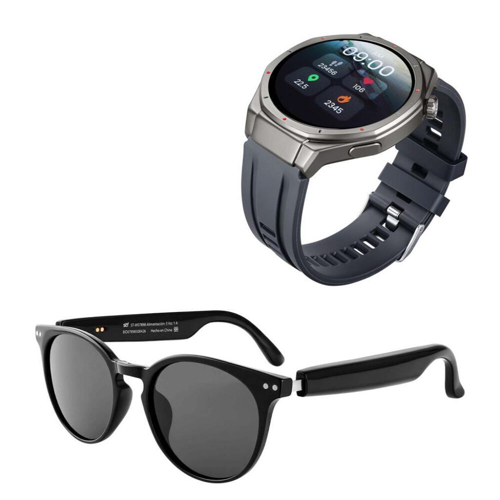 Combo Audio Glasess Lennz Essence + Reloj Inteligente Kronos Odyssey STF Negro image number 2