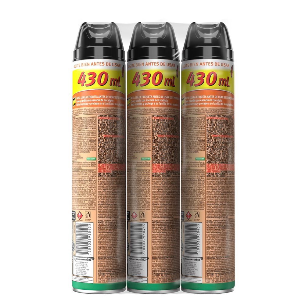 Insecticida Casa y Jard&iacute;n Eucalipto Raid 3/430 ml image number 1