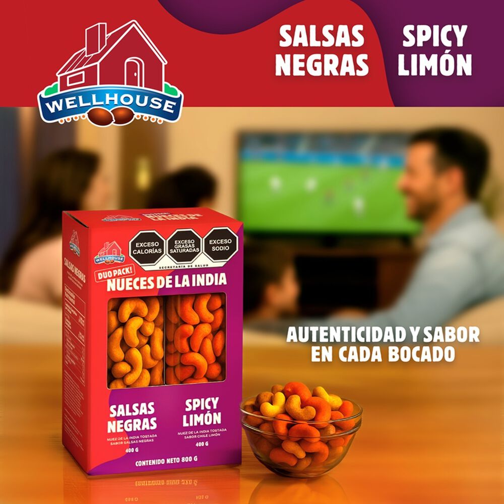 Pack Nueces de la India Salsa Negras y Spicy Limon 2/400 g image number 6