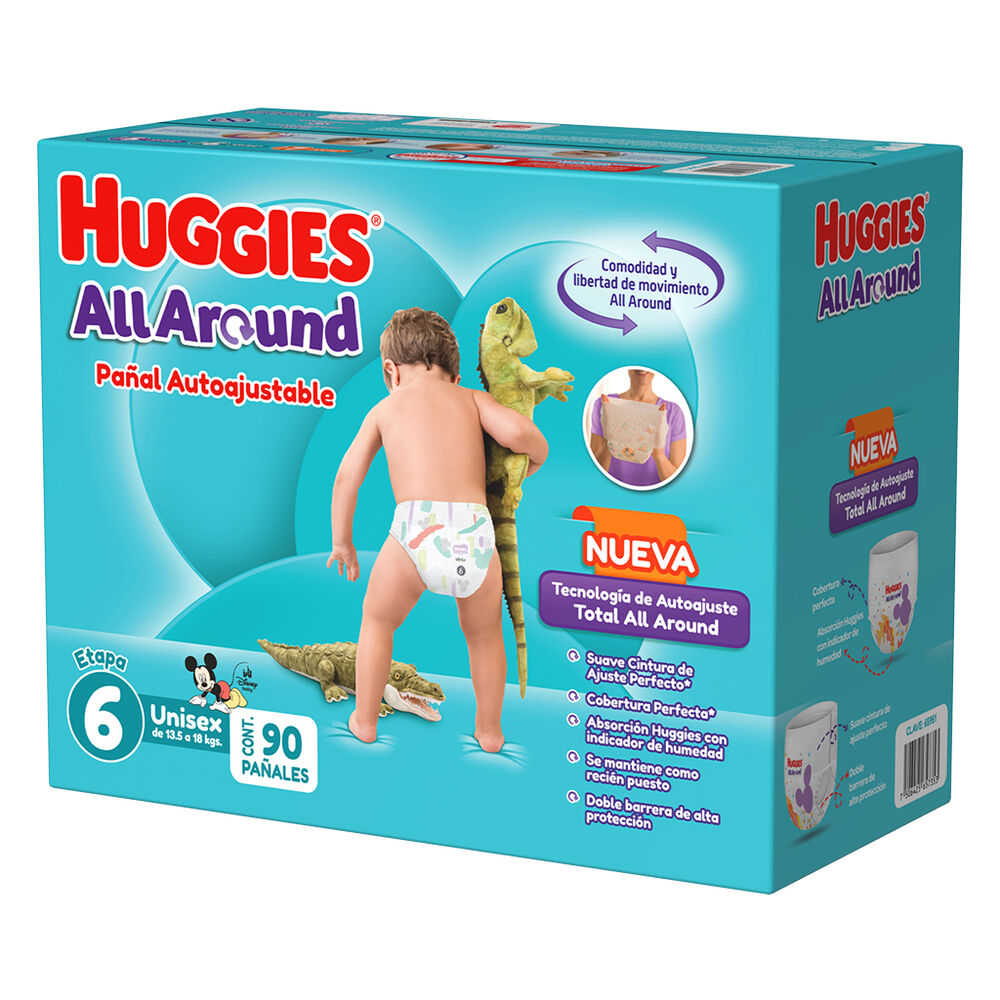 Pa&ntilde;al All Around Etapa 6 Huggies 90 Pzas image number 1