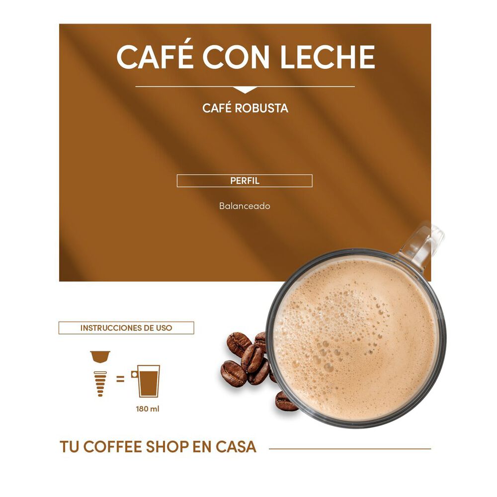 C&aacute;psulas Caf&eacute; con Leche Nescaf&eacute; Dolce Gusto 48 Piezas image number 4