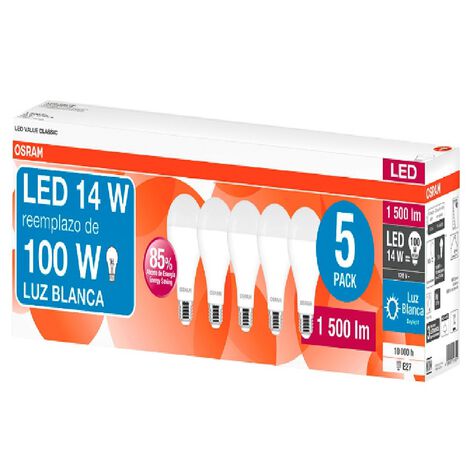Osram Focos Led 14W Luz Fria 1/5 pza