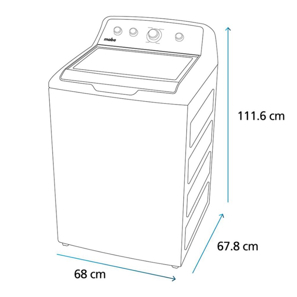 Lavadora Carga Superior de 19 kg Mabe Blanco image number 5