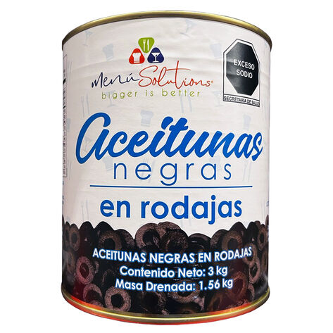 Aceituna Negra Men&uacute; Solutions 3  Kg