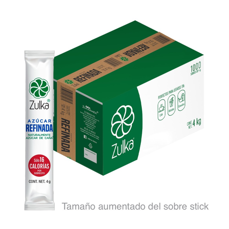Az&uacute;car Porcionada Zulka 1000/4g