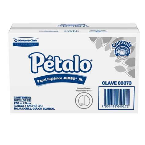 Papel higi&eacute;nico P&eacute;talo Jumbo Jr 6 Rollos