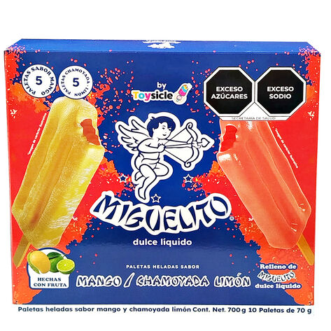 Paletas Mango y Lim&oacute;n Miguelito 10 Piezas