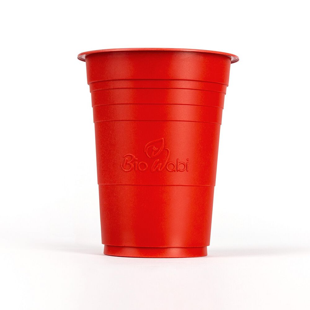 Vaso Rojo Biodegradable Bio Wabi 18 oz / 120 pza image number 1