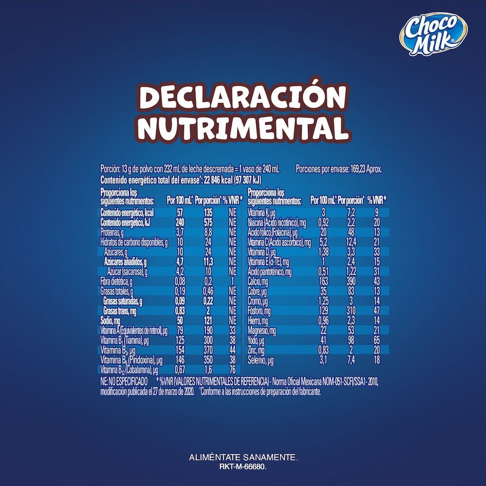Chocolate en Polvo Choco Milk 2.2 Kg image number 2