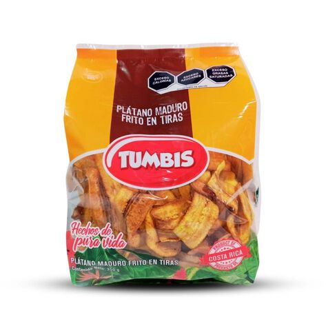 Botana Pl&aacute;tano en Tiras Tumbis 350 gr