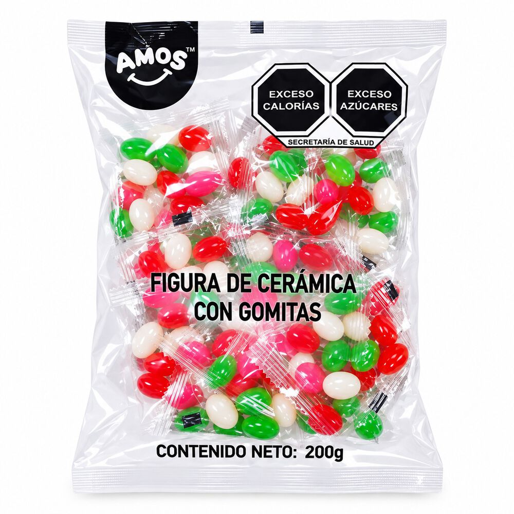 Dulcero Mu&ntilde;eco de Nieve con Jelly Beans Amos 200 gr image number 4