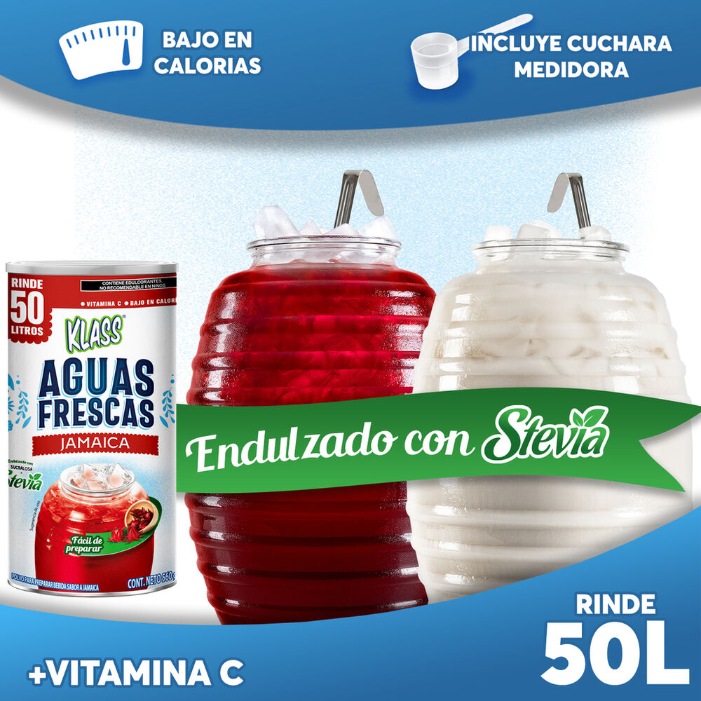 Agua Fresca en Polvo Jamaica Klass 560 g image number 3