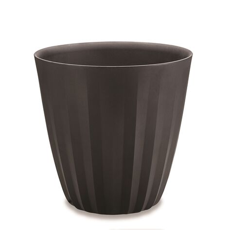 Maceta Plisada 19&rdquo; Negra Crescent Garden
